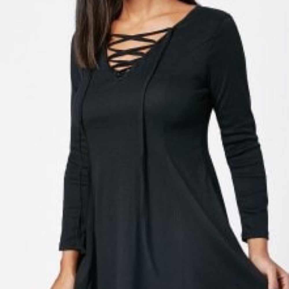 Black, long sleeved shirt
